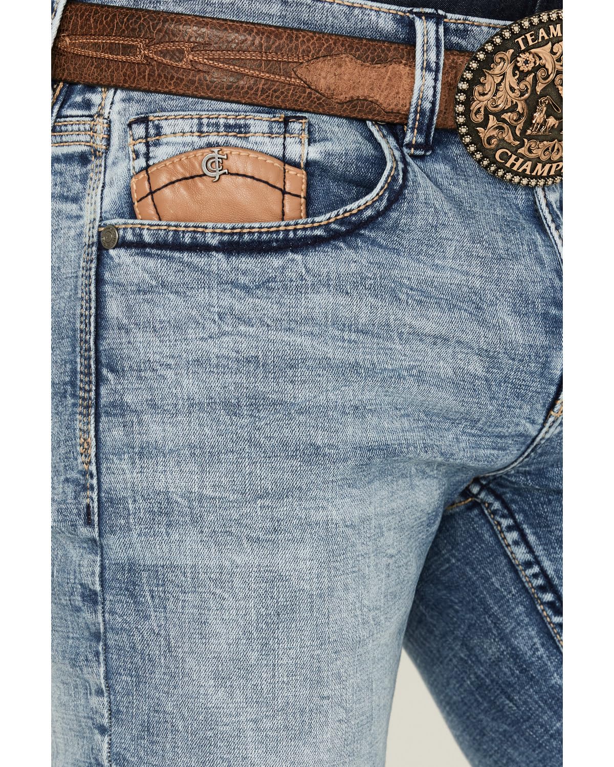 Cody James Men's Straight Fit Jeans - Classic Blue Denim Pants for Casual & Work Wear | Comfortable & Durable Stretch Denim