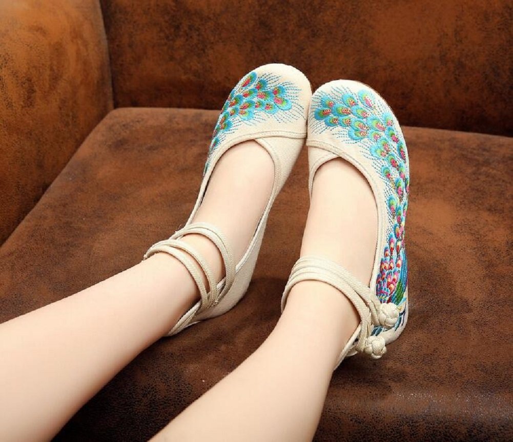 Vintage Chinese Qipao Shoes for Women - Elegant Canvas Embroidery for Prom & Parties