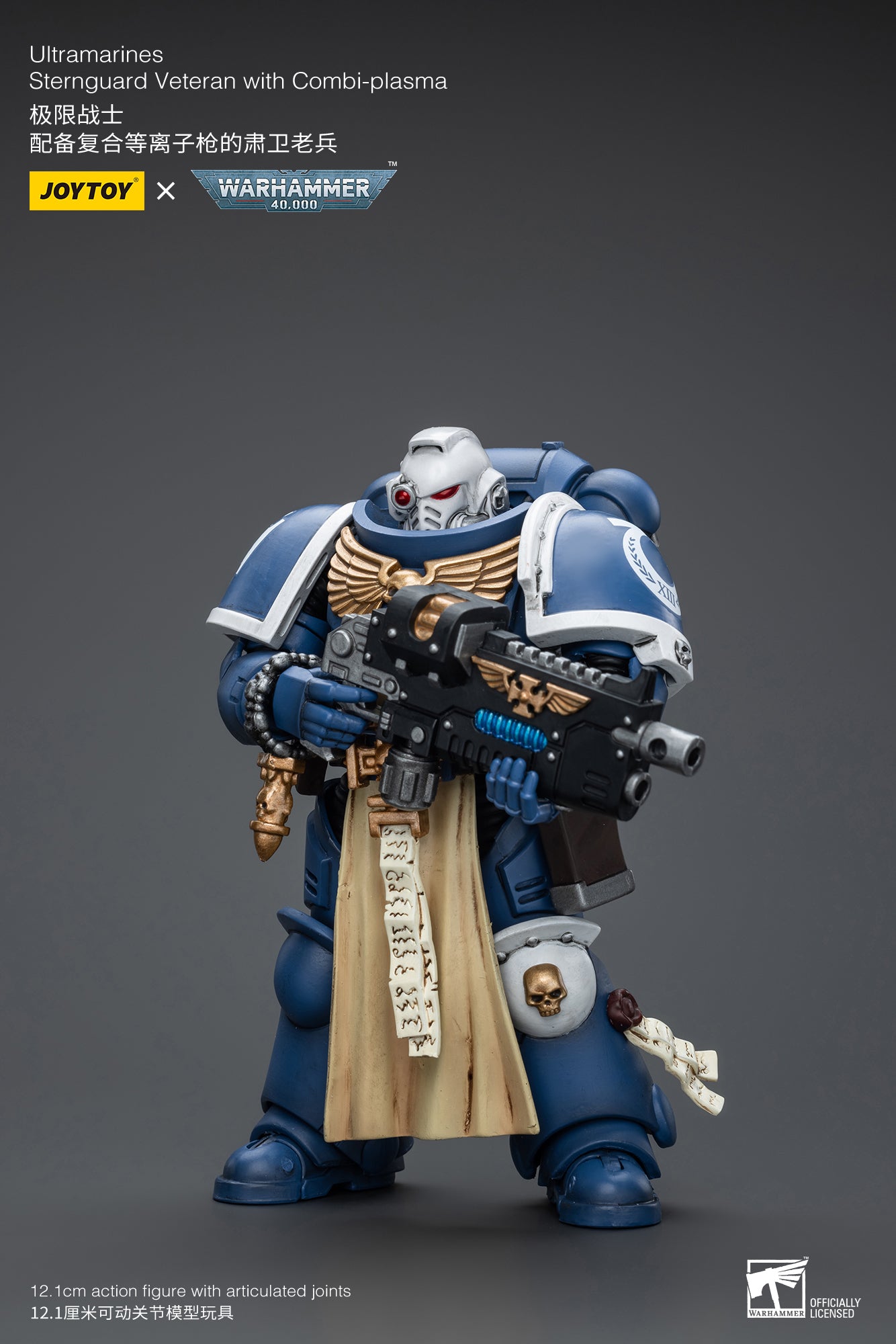 1/18 JOYTOY Warhammer 40K Ultramarines Sternguard Veteran Action Figure - Collectible Miniature for Tabletop Gaming & Display