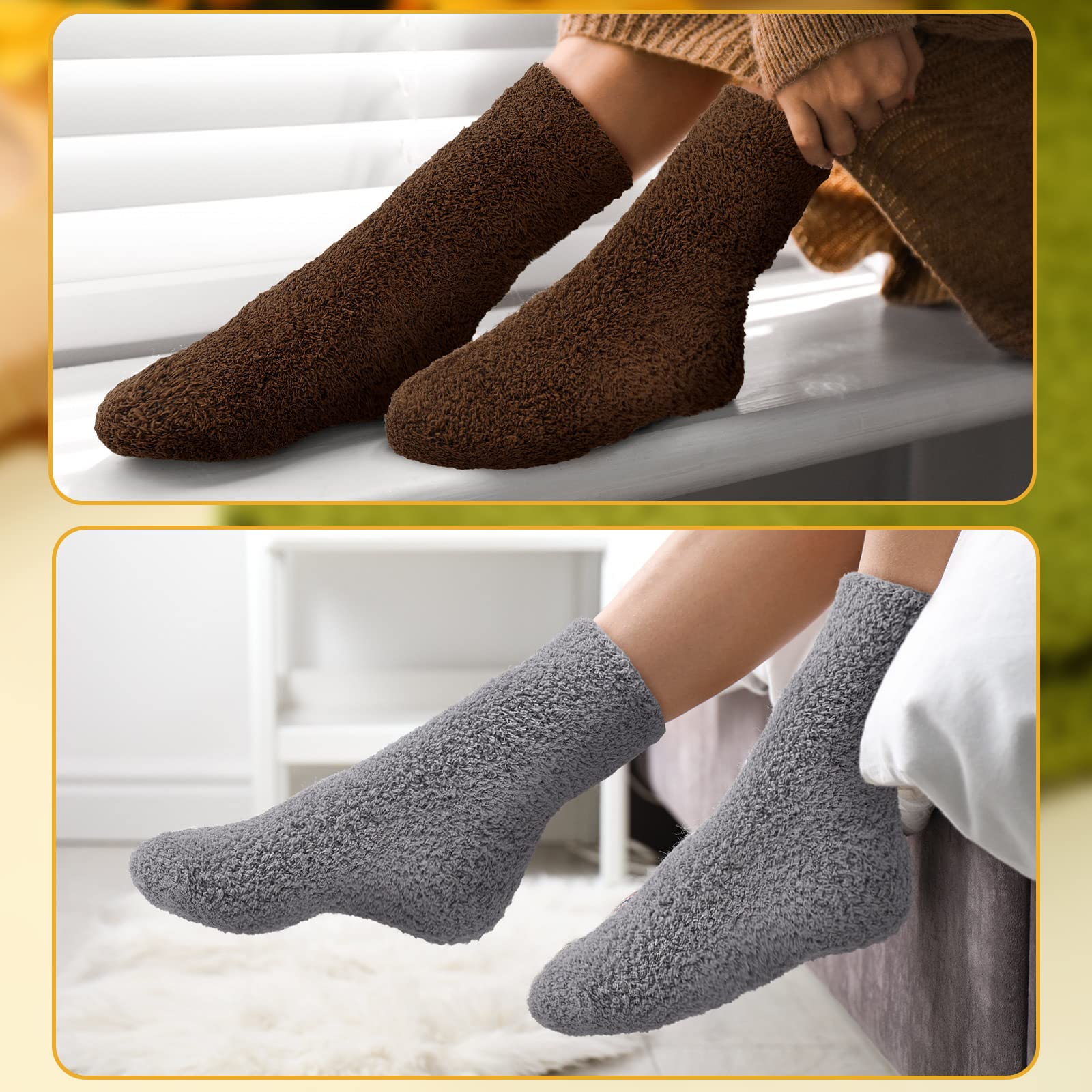 20 Pairs Women's Winter Warm Fuzzy Socks - Soft Cozy Sleeping Slipper Socks for Girls, Kids & Teens - Perfect for Cold Weather, Lounge & Home Comfort
