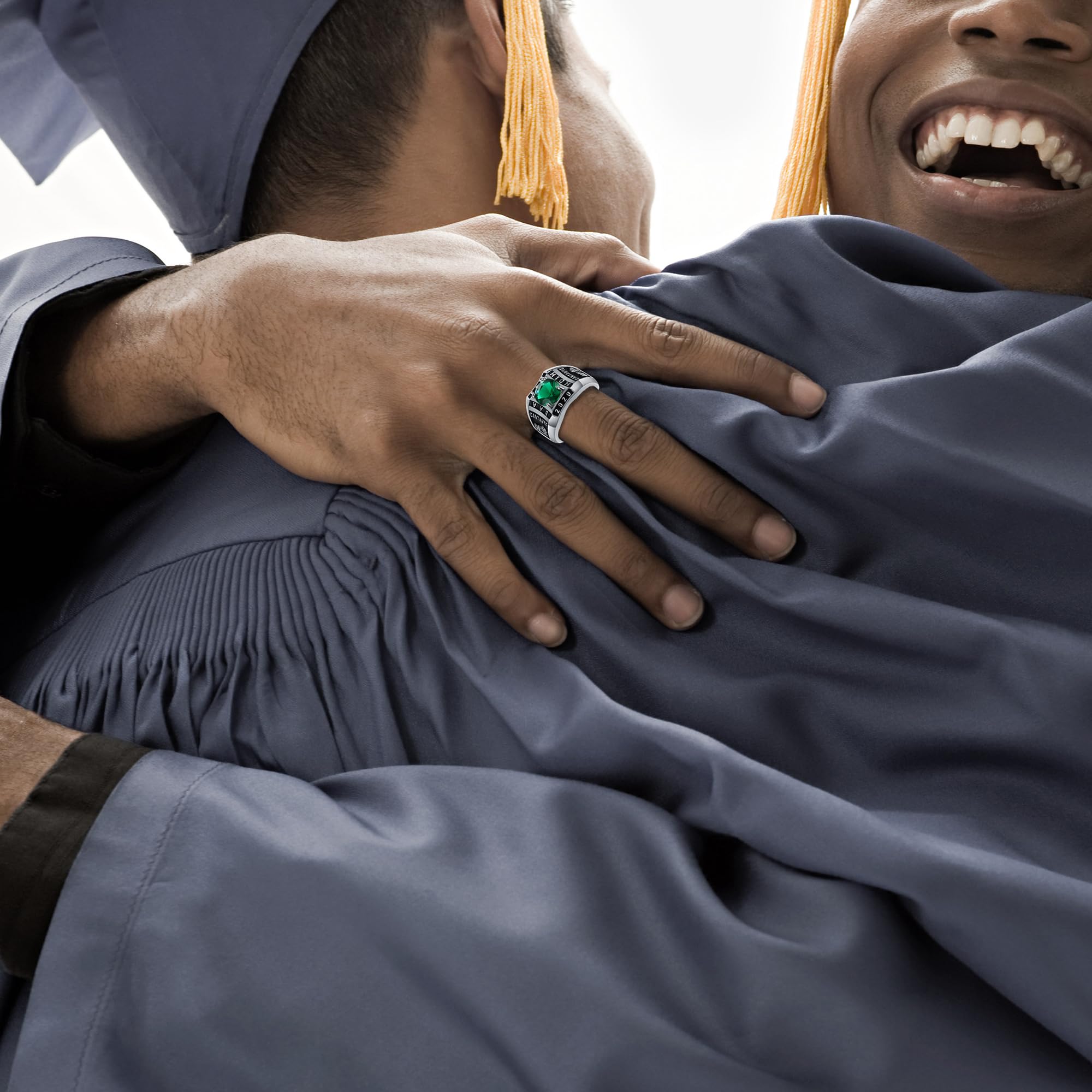 Personalized Women's Class Rings with Birthstone - Sterling Silver Graduation Rings for High School - Size 5-15 - 2024 Collection - Perfect for Graduation Gifts, School Spirit & Memory Keepsakes