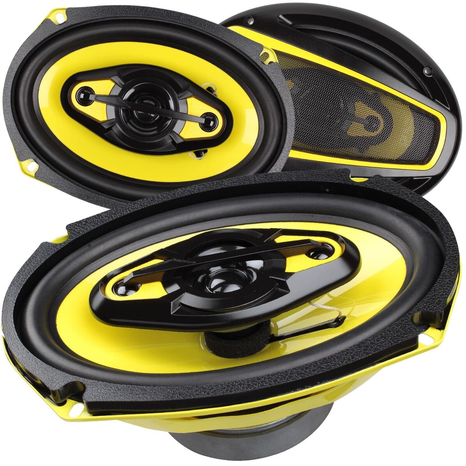 AUDIOTEK 2400W 6X9-Inch 4-Way Car Audio Coaxial Speakers System - 2 Pairs for Superior Sound Quality | Perfect for Car Upgrades, Truck Stereo Systems & Home Audio Installations