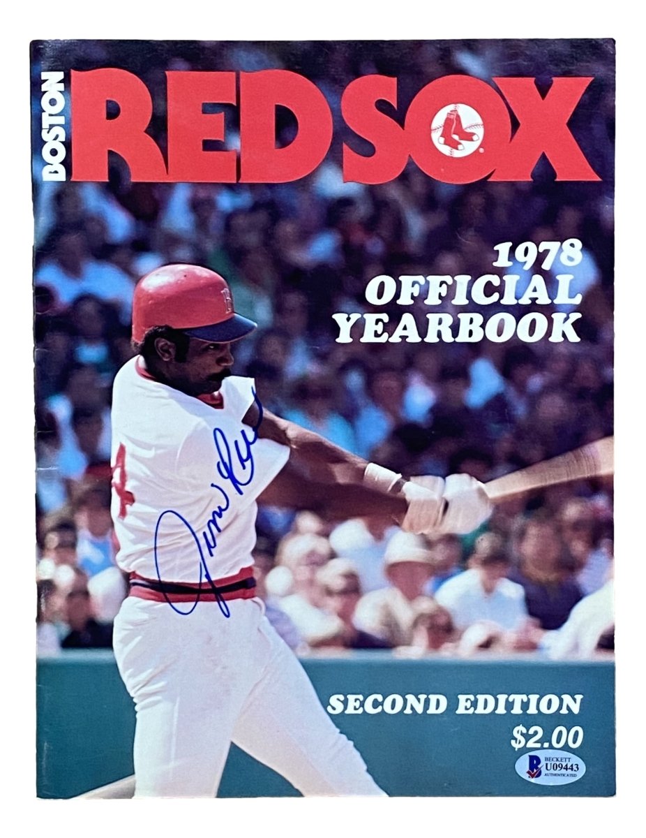Jim Rice Autographed 1978 Boston Red Sox Official Yearbook - Collectible MLB Memorabilia for Fans & Sports Enthusiasts - Perfect for Display in Home, Office, or Man Cave
