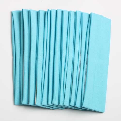 12pcs lake blue yoga sport headband