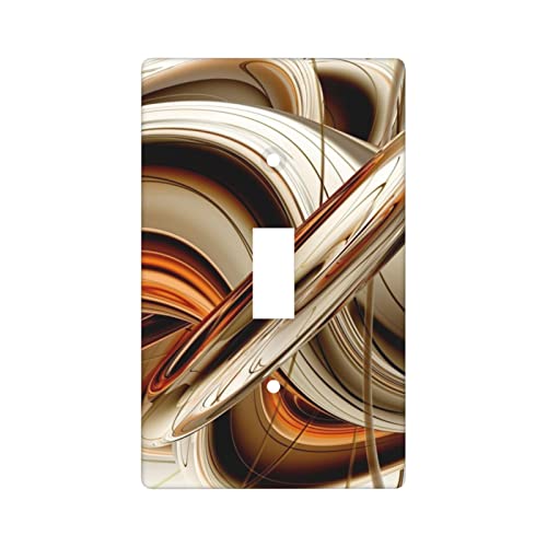 Abstract Orange Single Light Switch Cover