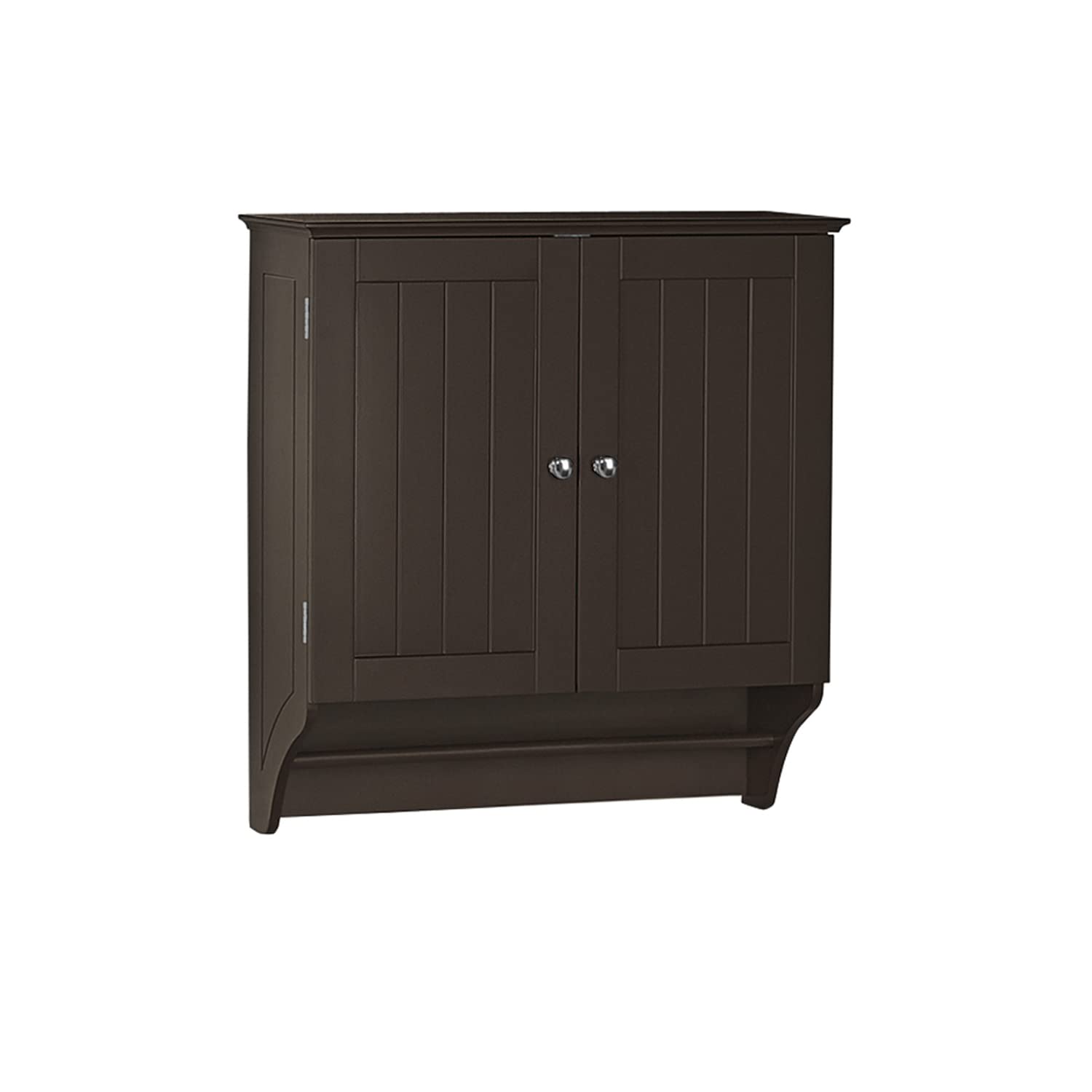 RiverRidge Espresso Ashland Two-Door Bathroom Wall Storage Cabinet - Space-Saving Organizer for Towels, Toiletries & Bath Essentials - Perfect for Small Bathrooms, Powder Rooms & Apartment Living