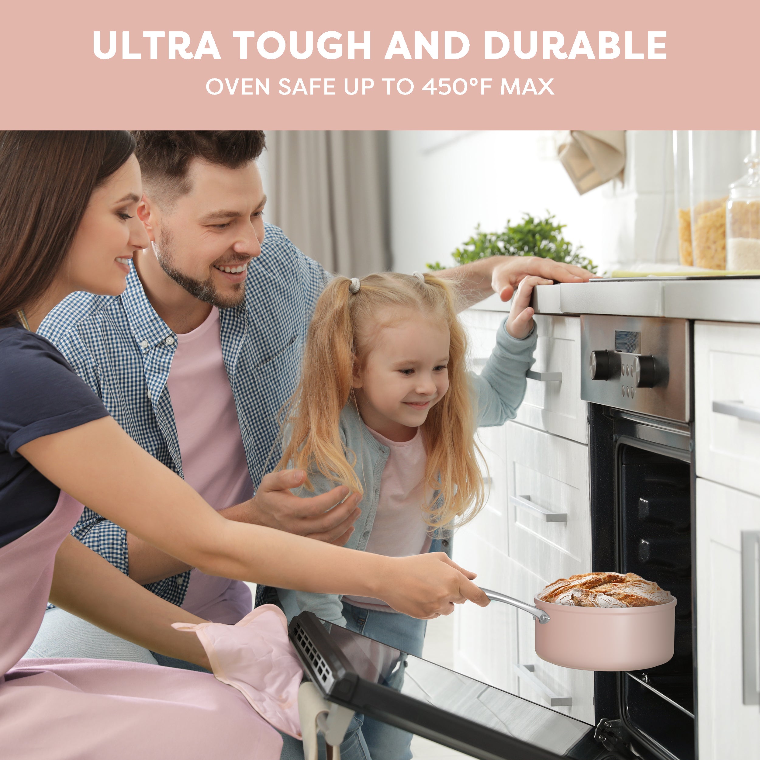 Ciarra Beyond Cookware Mini Duo - Nonstick Ceramic Frying Pan Set, Sakura Candy Color | Perfect for Small Kitchens, Dorms & RV Cooking