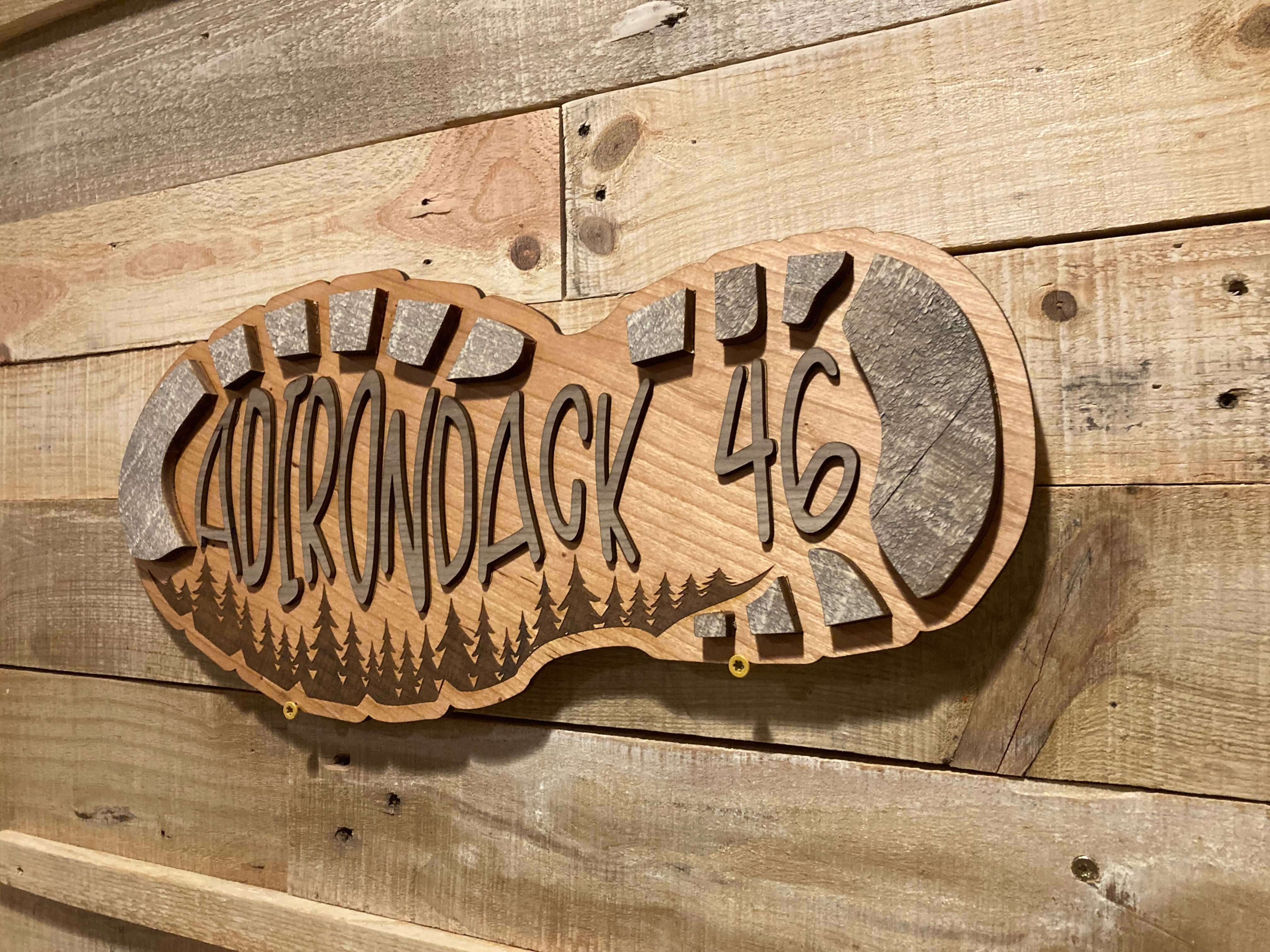 Adirondack 46 Hiking Boot Wall Art - Premium Canvas Print for Outdoor Enthusiasts - Perfect for Cabin, Lodge & Hiking Themed Home Decor