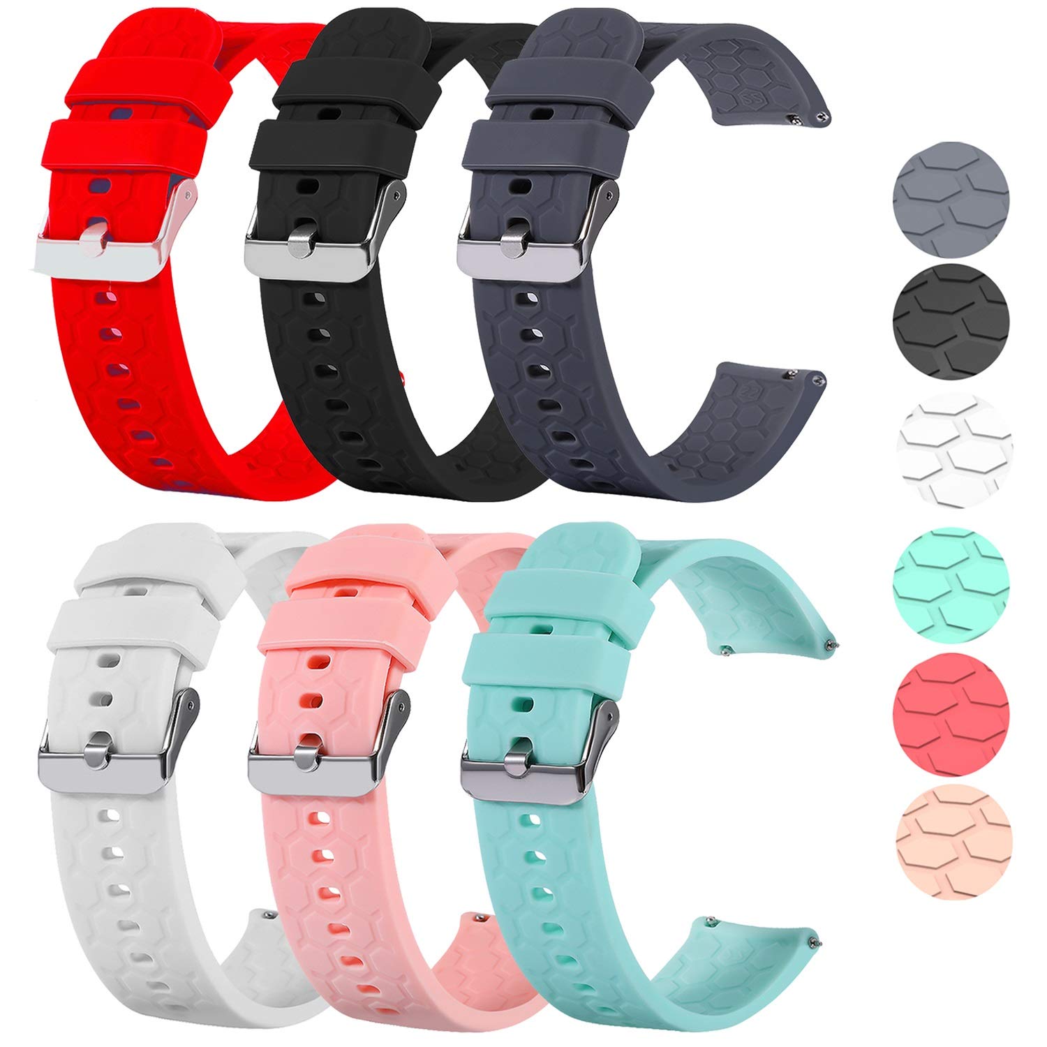 Premium Soft Silicone Watch Band - Compatible with WZWNEER Smartwatch, Adjustable Quick Release Replacement Strap | Perfect for Fitness, Workouts & Everyday Wear