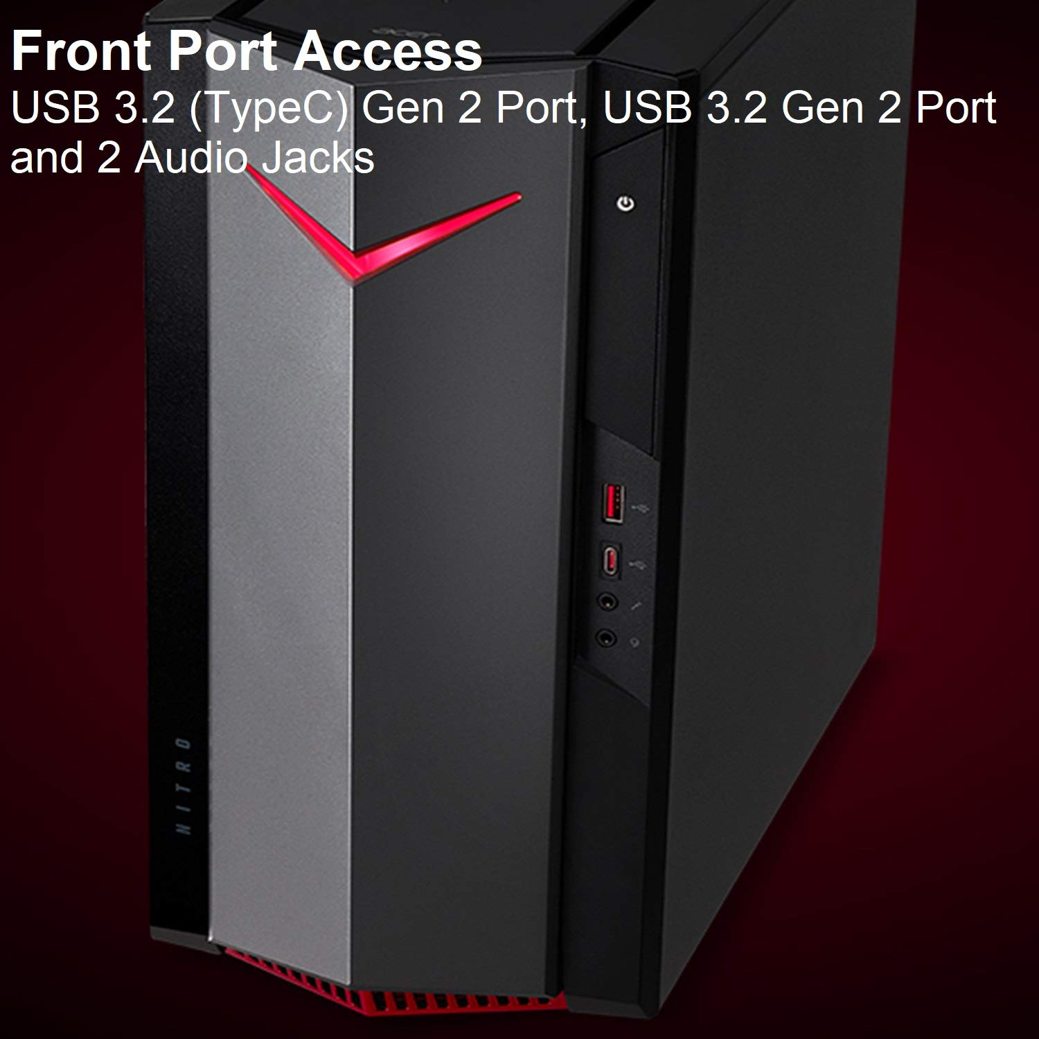 Acer Nitro 50 N50-640-UA91 Gaming PC - 12th Gen Intel Core i5-12400F 6-Core, NVIDIA GTX 1650, 8GB DDR4 RAM, 512GB SSD, WiFi 6E, Win 11 - Perfect for Esports, Streaming & VR Gaming