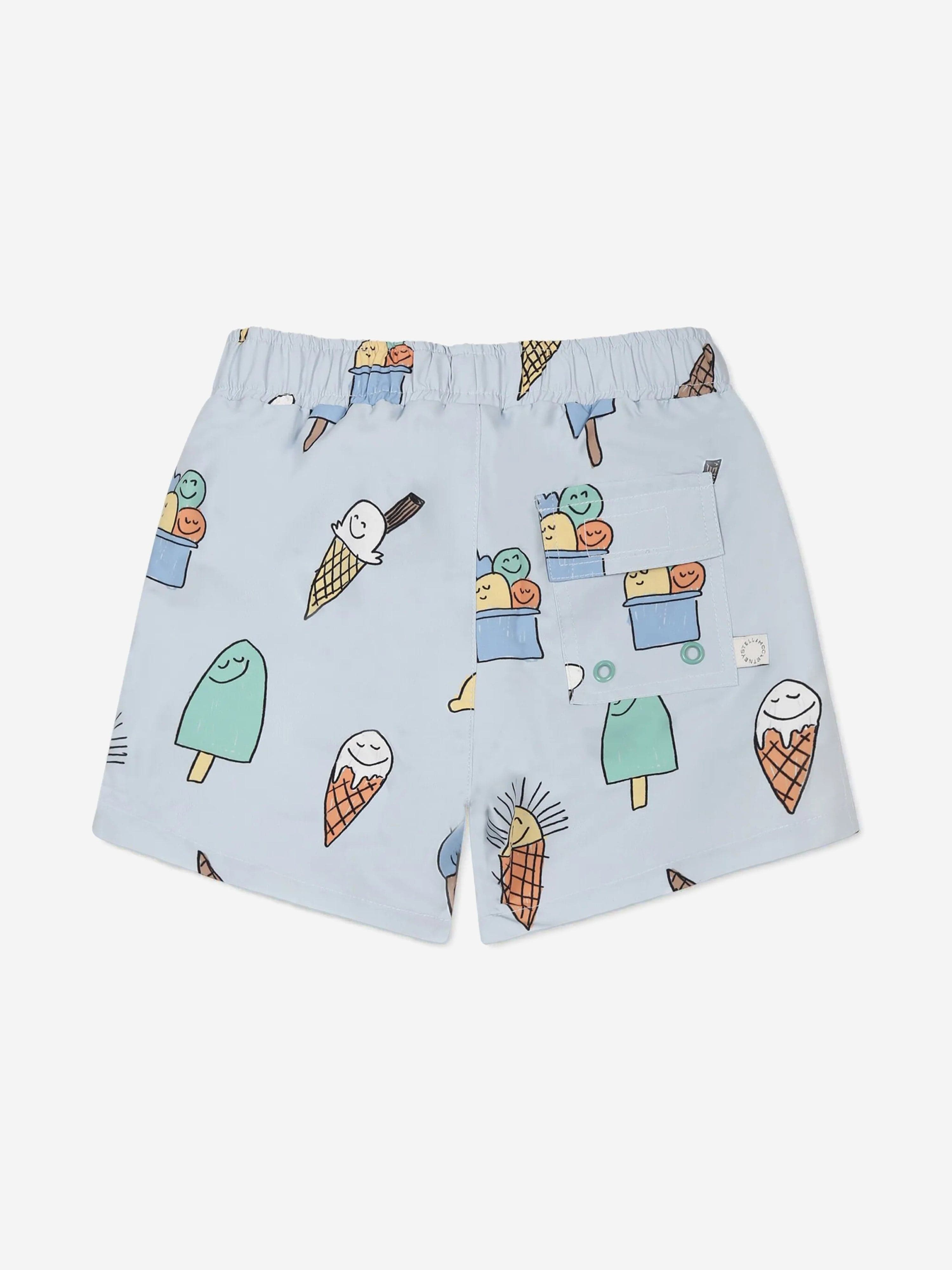 Blue Baby Boys Ice Cream Swim Shorts - Comfortable & Stylish for Beach, Pool & Summer Play