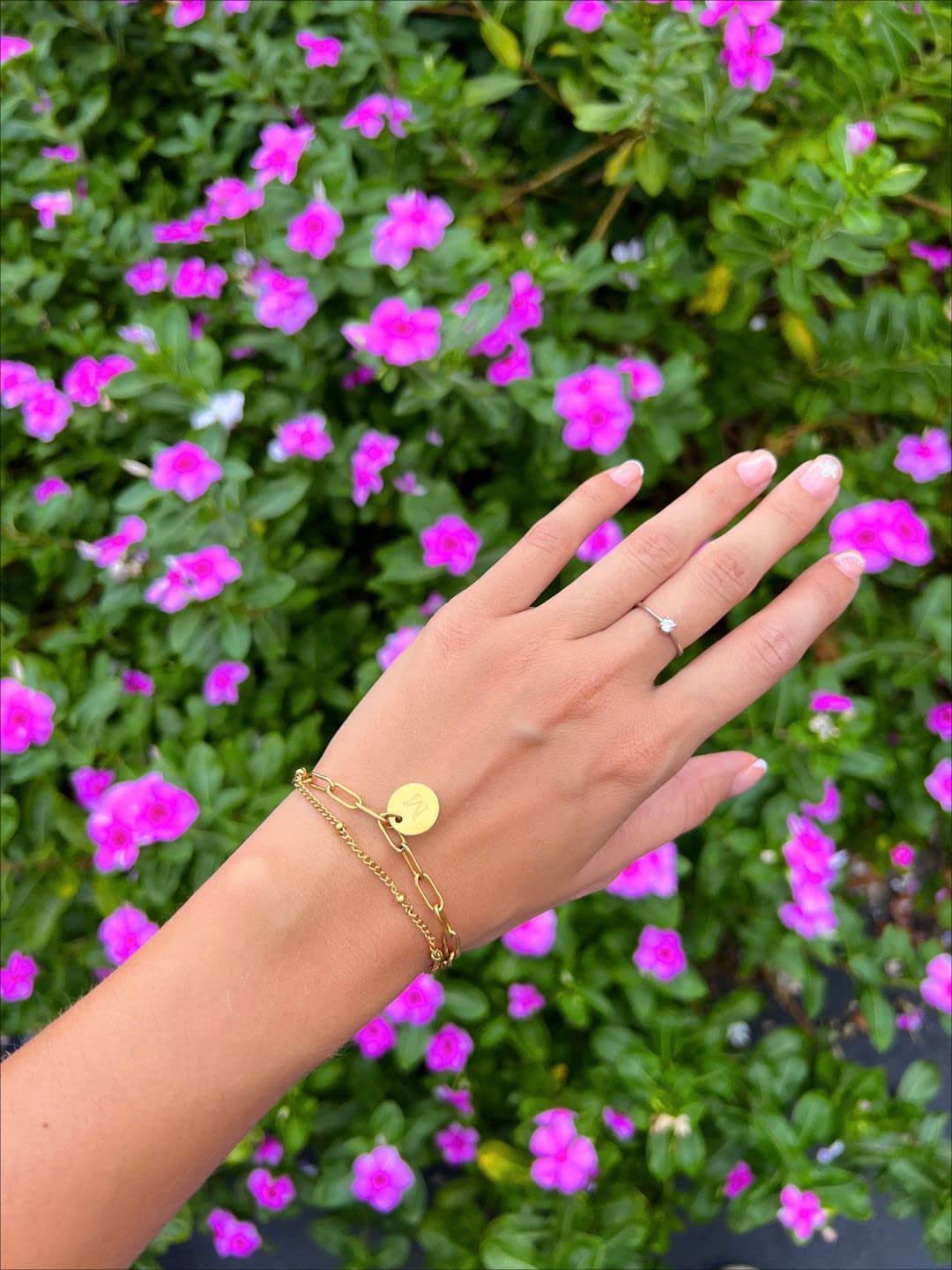 JoycuFF Matching Couple Bracelets with A-Z Initial Charms - Valentine's Day, Birthday Gifts for Women, Men, Girlfriend, Boyfriend, Wife, Best Friend - Perfect for Anniversaries, Weddings, and Romantic Occasions