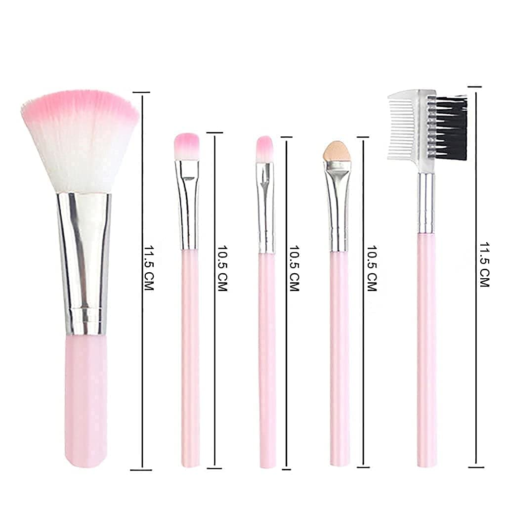 FOZZBY Makeup Kit 5024 with 5 Brushes & 2 Blenders - Multicolor for Girls Makeup Practice