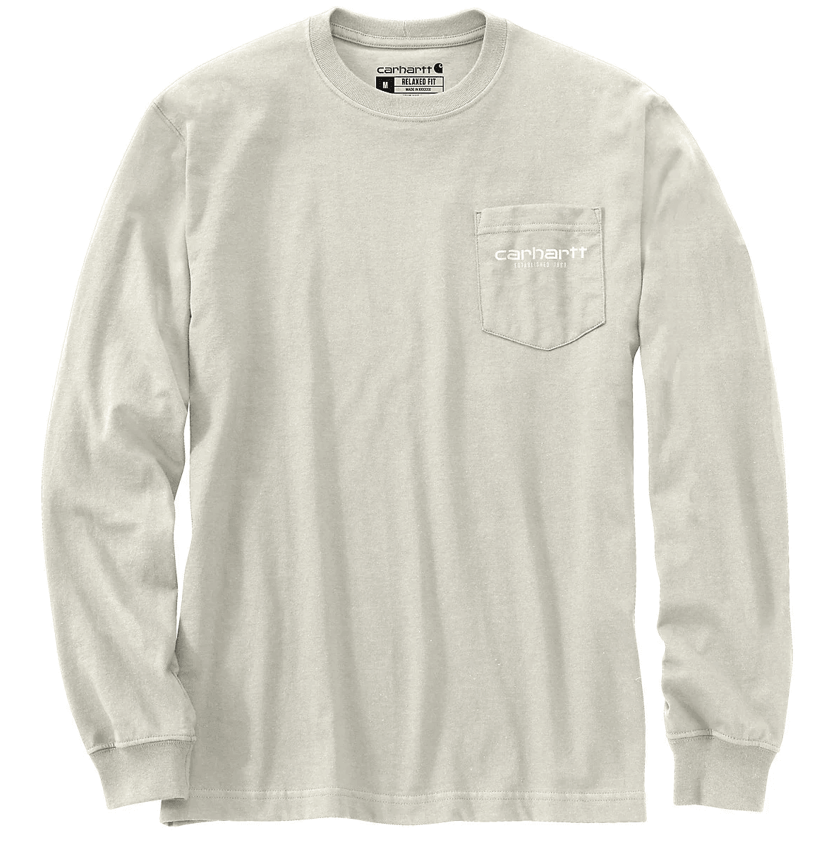 Graphic Pocket Long Sleeve T-Shirt for Men - Vintage Malt Design - Casual Streetwear & Everyday Comfort