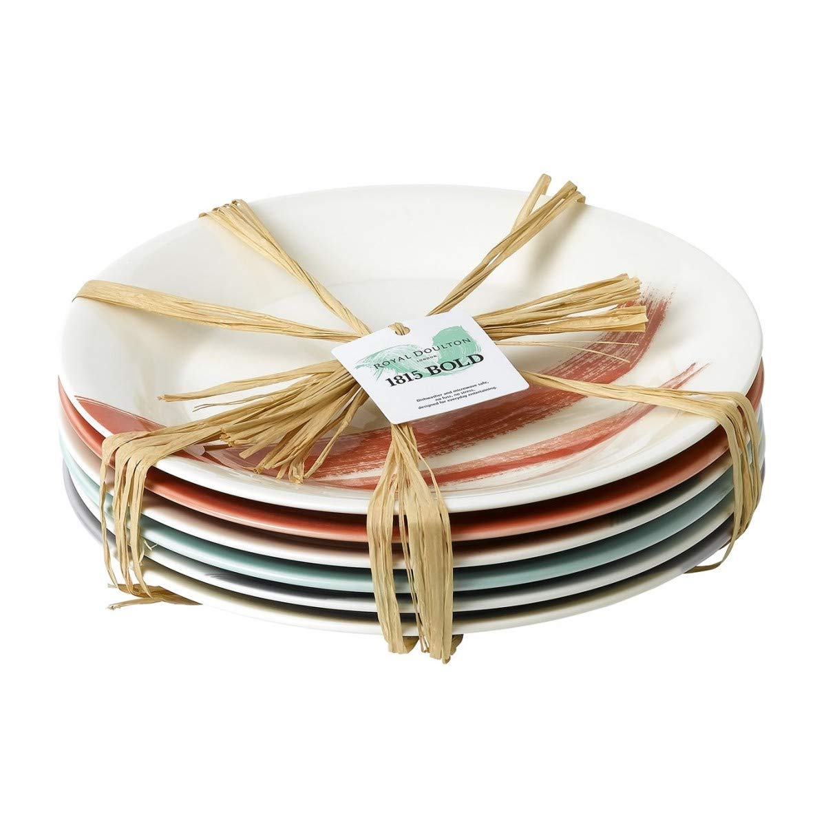 Royal Doulton 1815 Bold Salad Plates Set of 6 - 9.4 Inch Elegant Dinnerware for Fine Dining & Entertaining - Perfect for Salads, Appetizers & Special Occasions