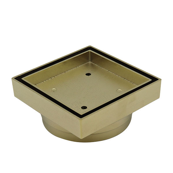 ART Australia Bermuda Standard Floor Waste Tile Insert in Brushed Gold - Perfect for Bathroom, Shower & Laundry Drainage Solutions