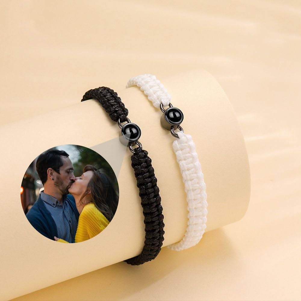 Personalized Photo Bracelet - Custom Engraved Projection Bracelet with Picture Inside, Unique Gift for Women, Men, Couples, Family & Pet Lovers | Anniversary, Birthday, Valentine's Day Present