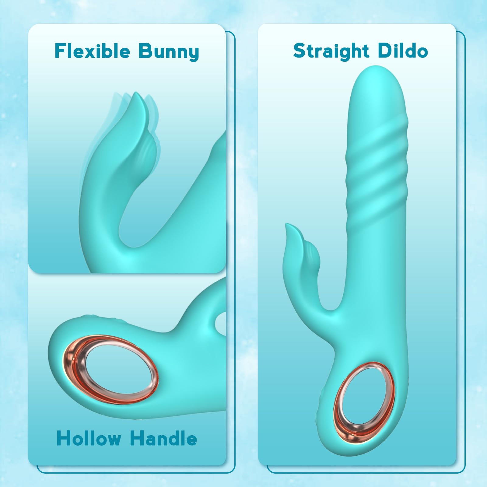 Premium Rabbit Vibrator for Women - 10 Powerful Vibration & Thrusting Modes, G-Spot & Clitoral Stimulator, Dual Motor Adult Sex Toy for Intimate Pleasure - Perfect for Solo Play, Couples & Spicing Up Your Sex Life