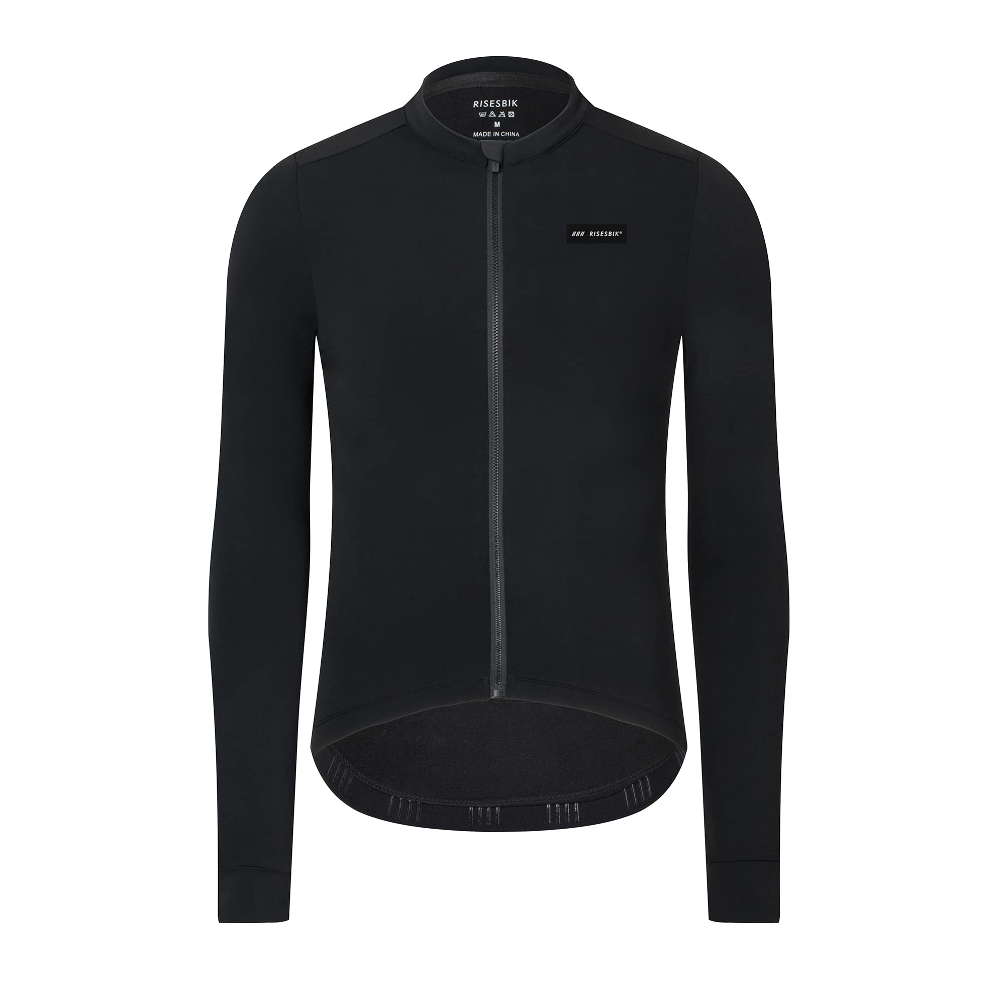 Men's Thermal Long Sleeve Cycling Jersey - Winter Windproof Fleece Bike Shirt for Cold Weather Riding | Lightweight Race Fit Bicycle Clothing for Road & Mountain Biking