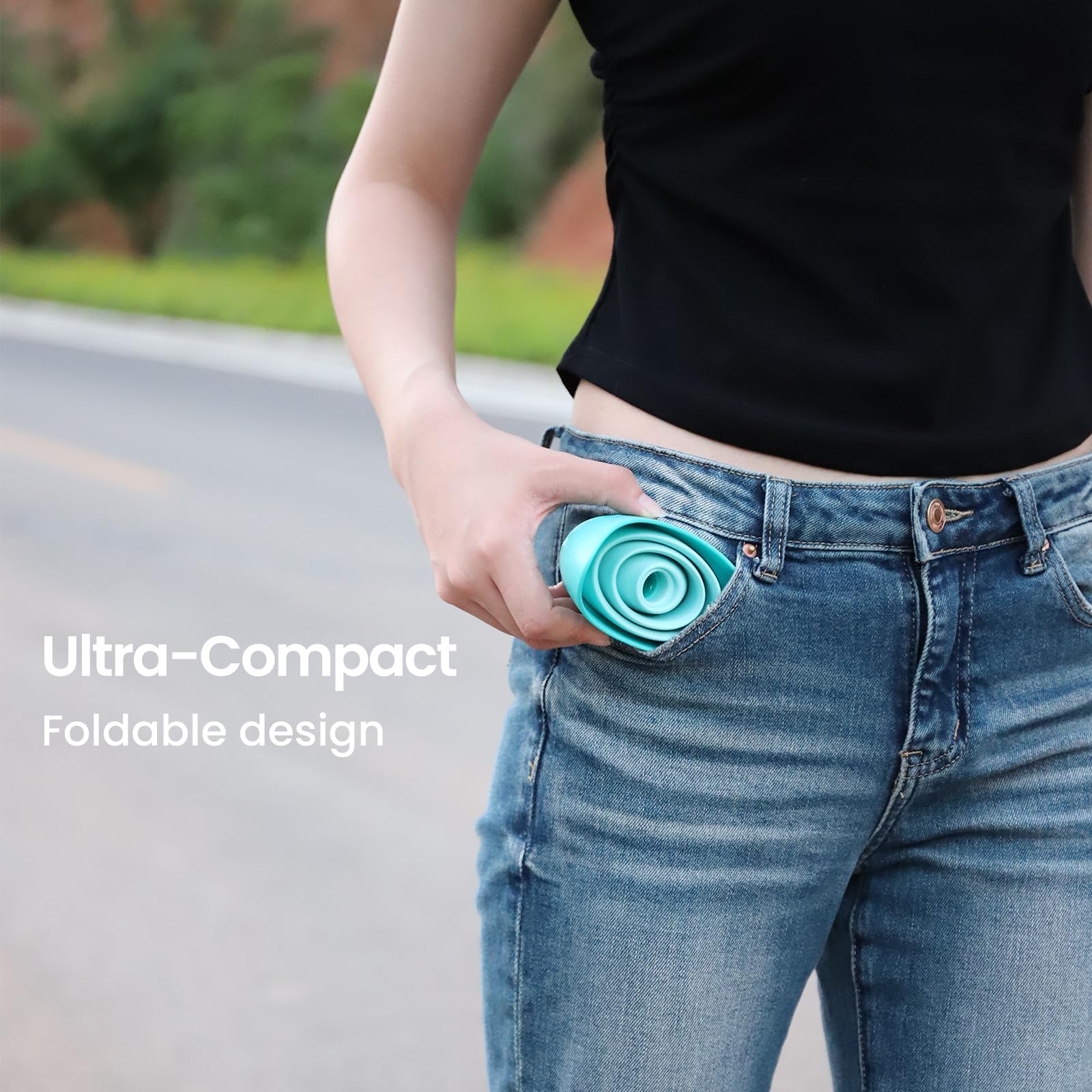 Foldable Female Urinal Device - Portable Pee Funnel for Women Travel, Stand to Pee Cup with Tube Case | Compact & Hygienic Solution for Camping, Hiking, Road Trips & Outdoor Adventures