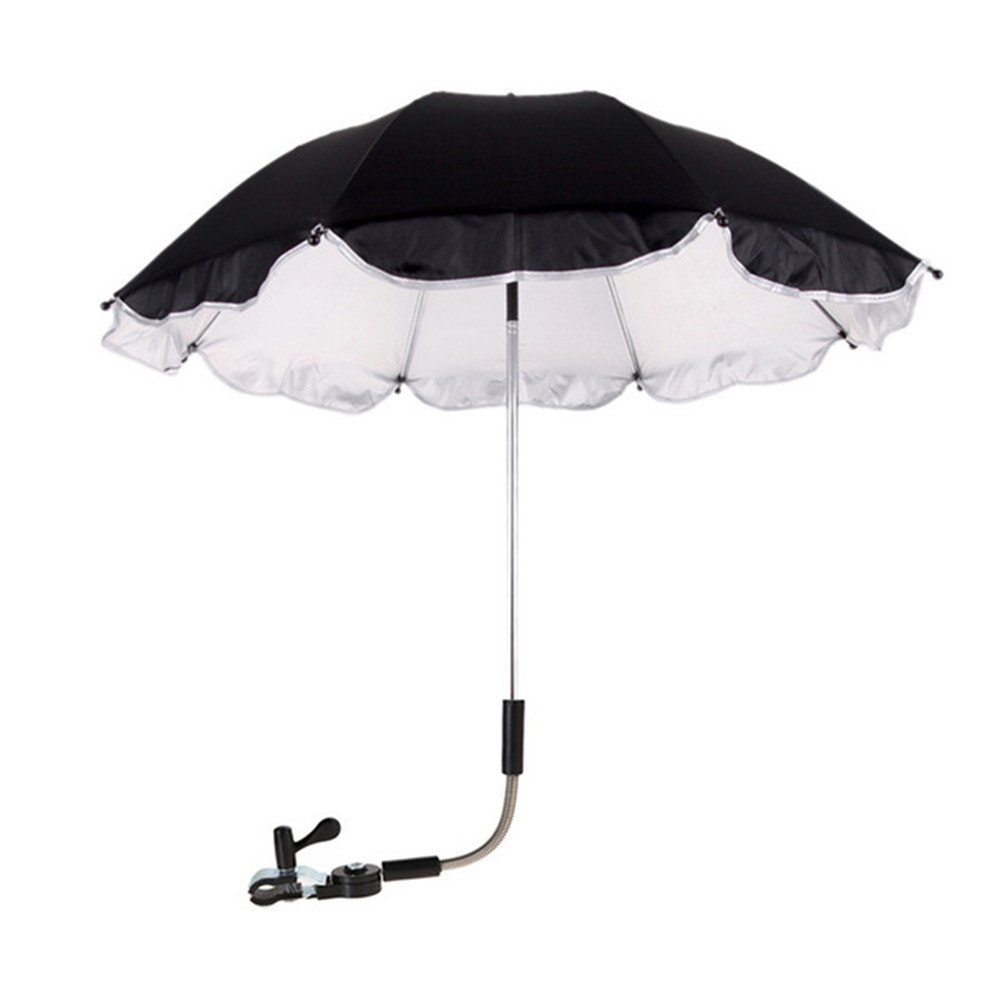 Homebeast UV Protection Umbrella for Baby Stroller & Wheelchair - Sunshade, Rain Canopy Cover with Adjustable Handle for Outdoor Walking, Shopping, and Park Visits