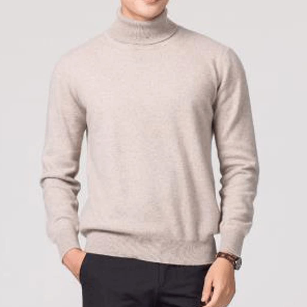 Premium Men's Cashmere Turtleneck Sweater - XX-Large High Neck Winter Jersey for Autumn & Winter | Warm & Stylish Office & Casual Wear (Color A)