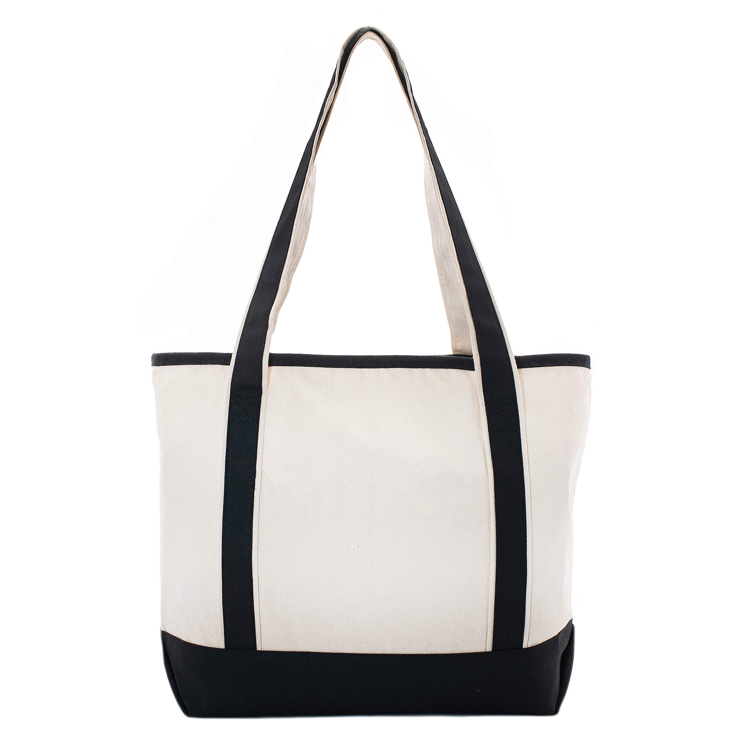 Personalized Black Linen Canvas Tote Bag with Monogram - Stylish & Durable for Beach, Gym, Yoga, Work & Vacation - Perfect Gift for Women & Men