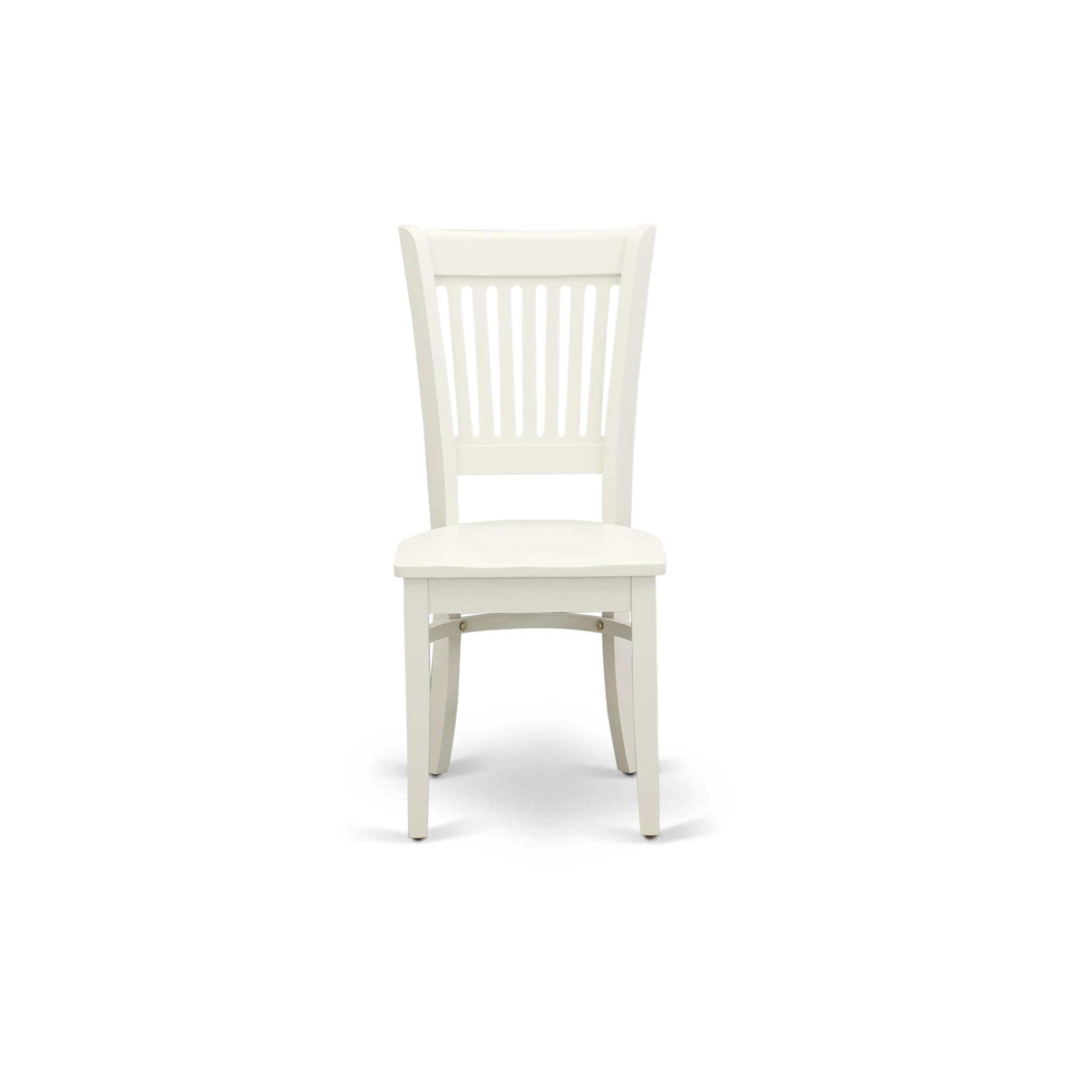 East West Furniture AMVA3-LWH-W 3-Piece Round Kitchen Table Set with Pedestal Base & 2 Dining Chairs, 36x36 Inch, Linen White - Perfect for Small Spaces, Apartments, Breakfast Nooks & Cozy Dining Areas