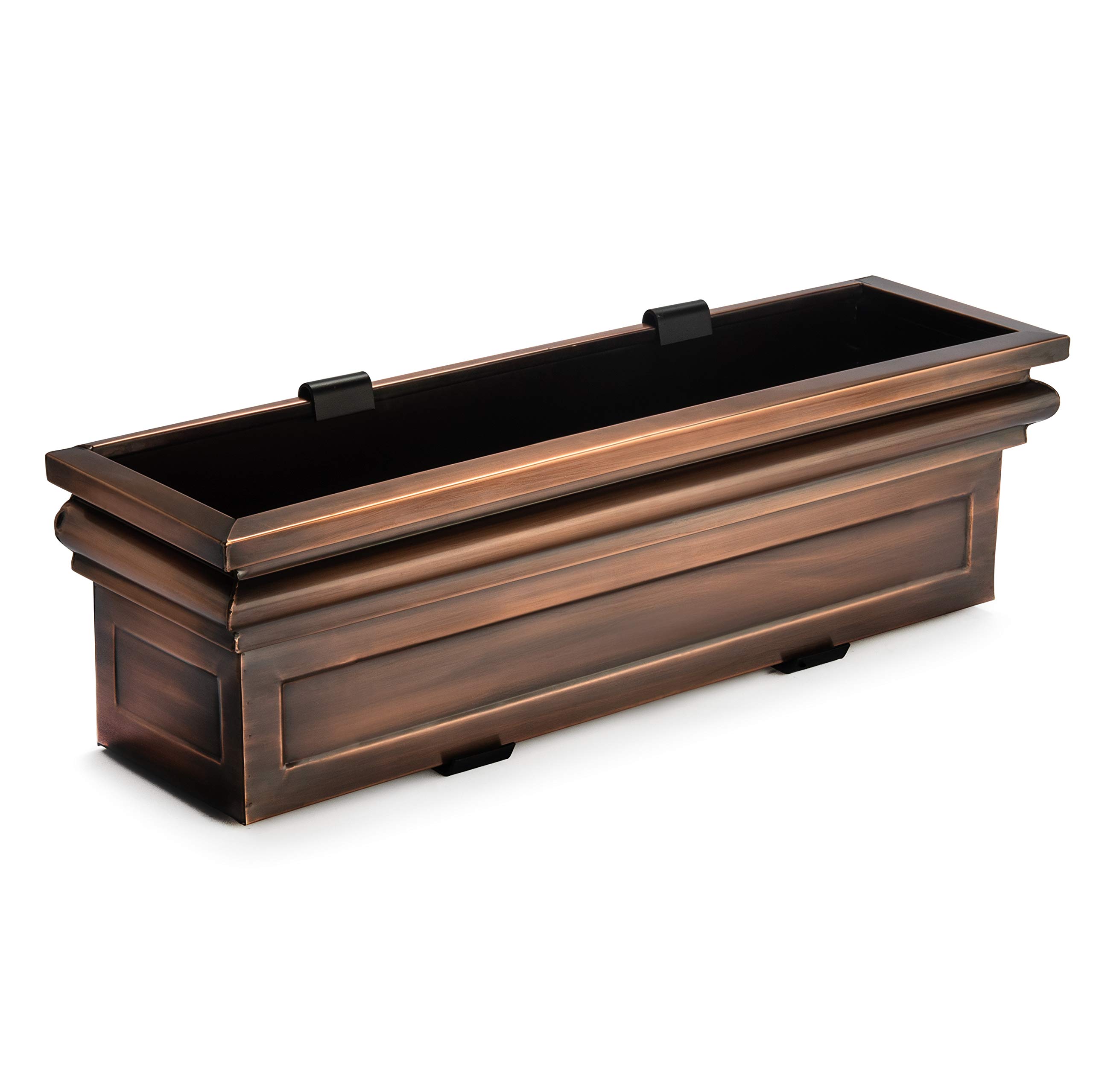Copper Window Planter Box - 30 Inch Rectangular Outdoor Flower Container for House, Deck & Balcony | H Potter GAR513 | Perfect for Herbs, Flowers & Small Plants (Ideal for Windowsill Gardening & Outdoor Decor)