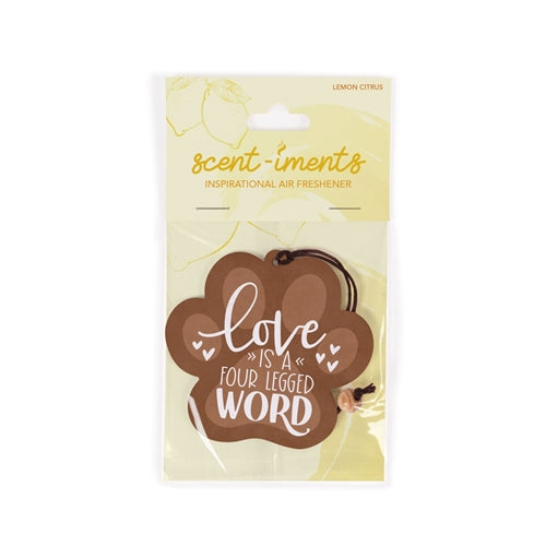 Air Freshener for Pet Lovers - Love Is A Four Legged Word | Car, Home & Office Fragrance