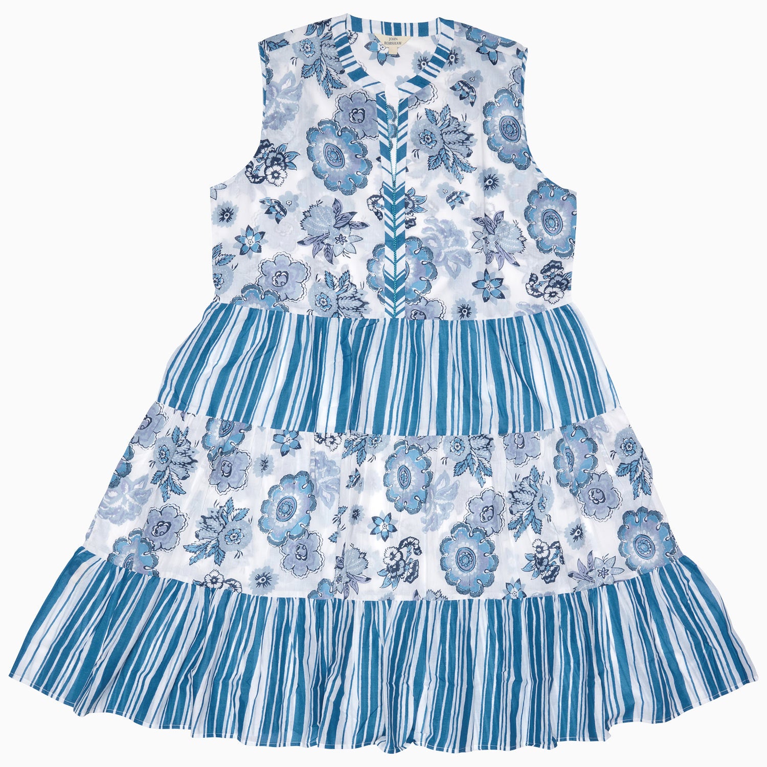 Riaz & Stripe Dress - Stylish Women's Floral Striped Summer Dress for Casual Outings & Beach Vacations
