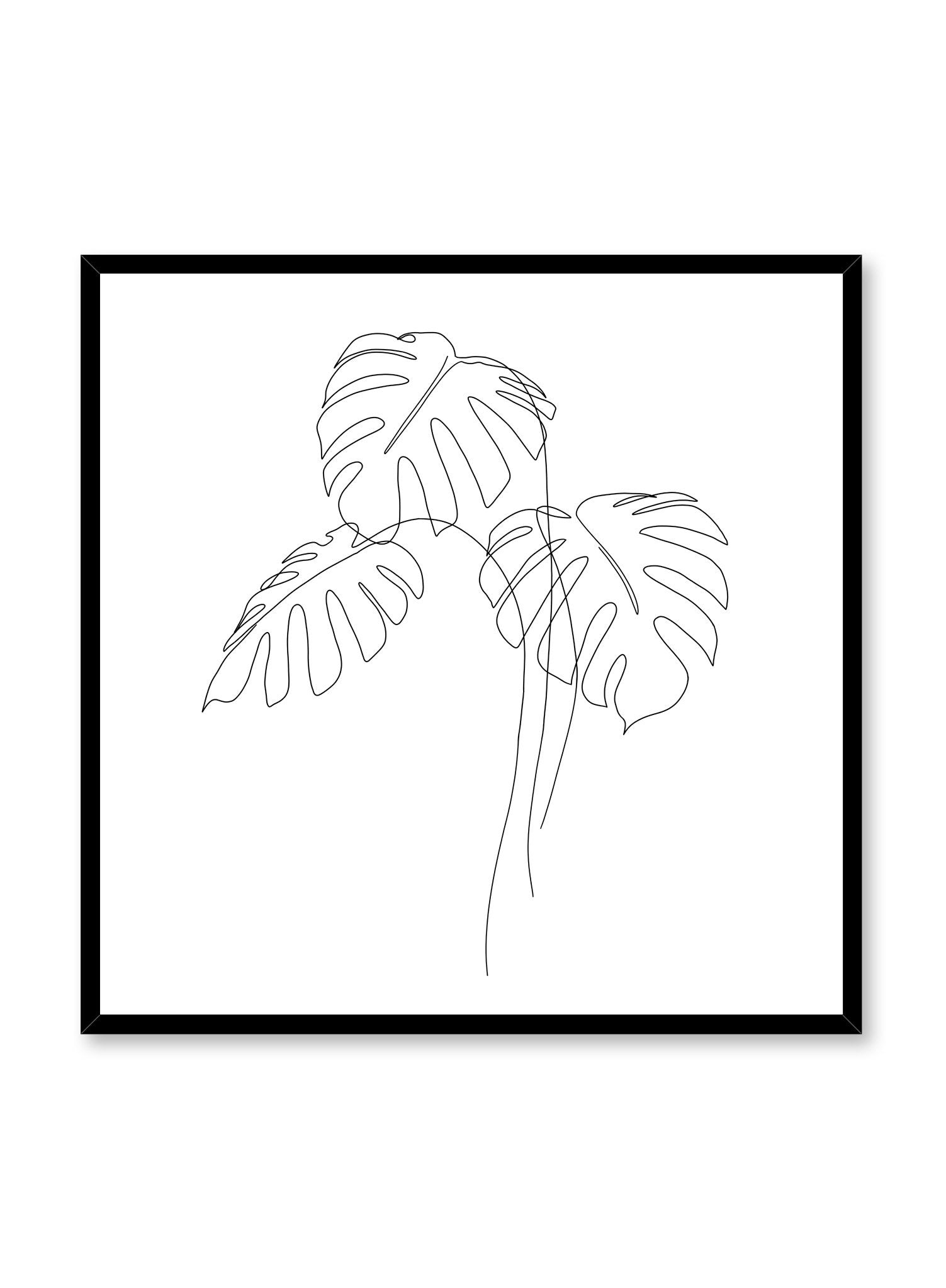 Monstera Trio Wall Art Poster - Tropical Leaf Decor for Living Room, Bedroom & Office - Perfect for Home & Office Decor