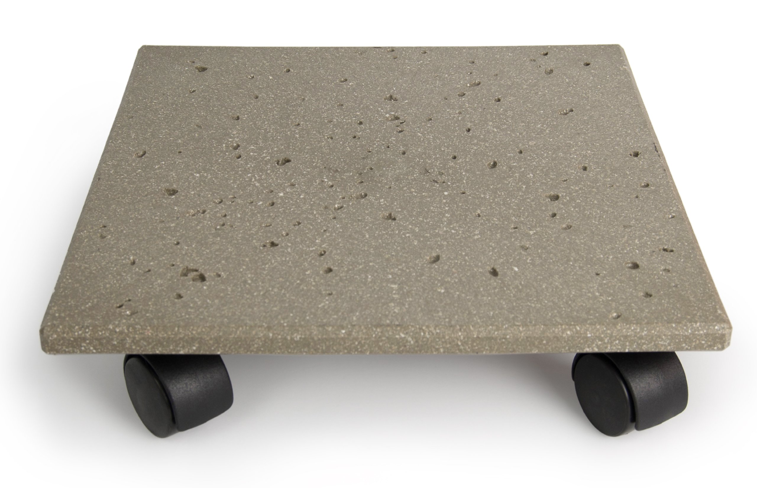 Terra Stone Plant Caddy with Wheels - Heavy Duty Gray Flower Pot Mover for Indoor & Outdoor Plants - Perfect for Moving Large Potted Plants on Decks, Patios and Gardens