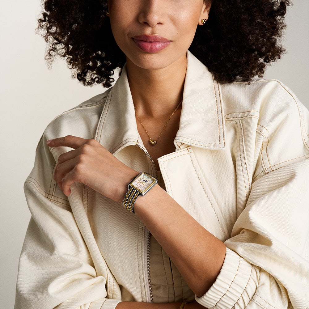 Fossil Raquel Sun Moon ES5400 Women's Watch - Stylish Analog Watch with Sun and Moon Dial - Perfect for Casual Wear, Office, and Everyday Fashion Accessories