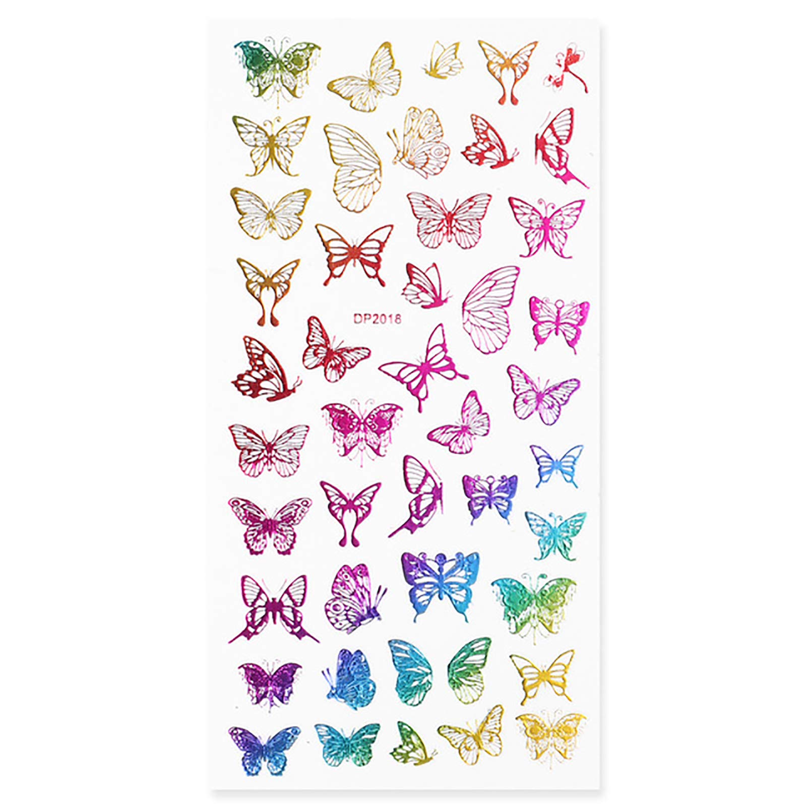 Holographic Nail Art Stickers - 2Pcs Snowflakes & Butterfly Nail Decals for Women, Girls & Kids | DIY Manicure Decor & Salon Supplies | Perfect for Parties, Holidays & Special Occasions