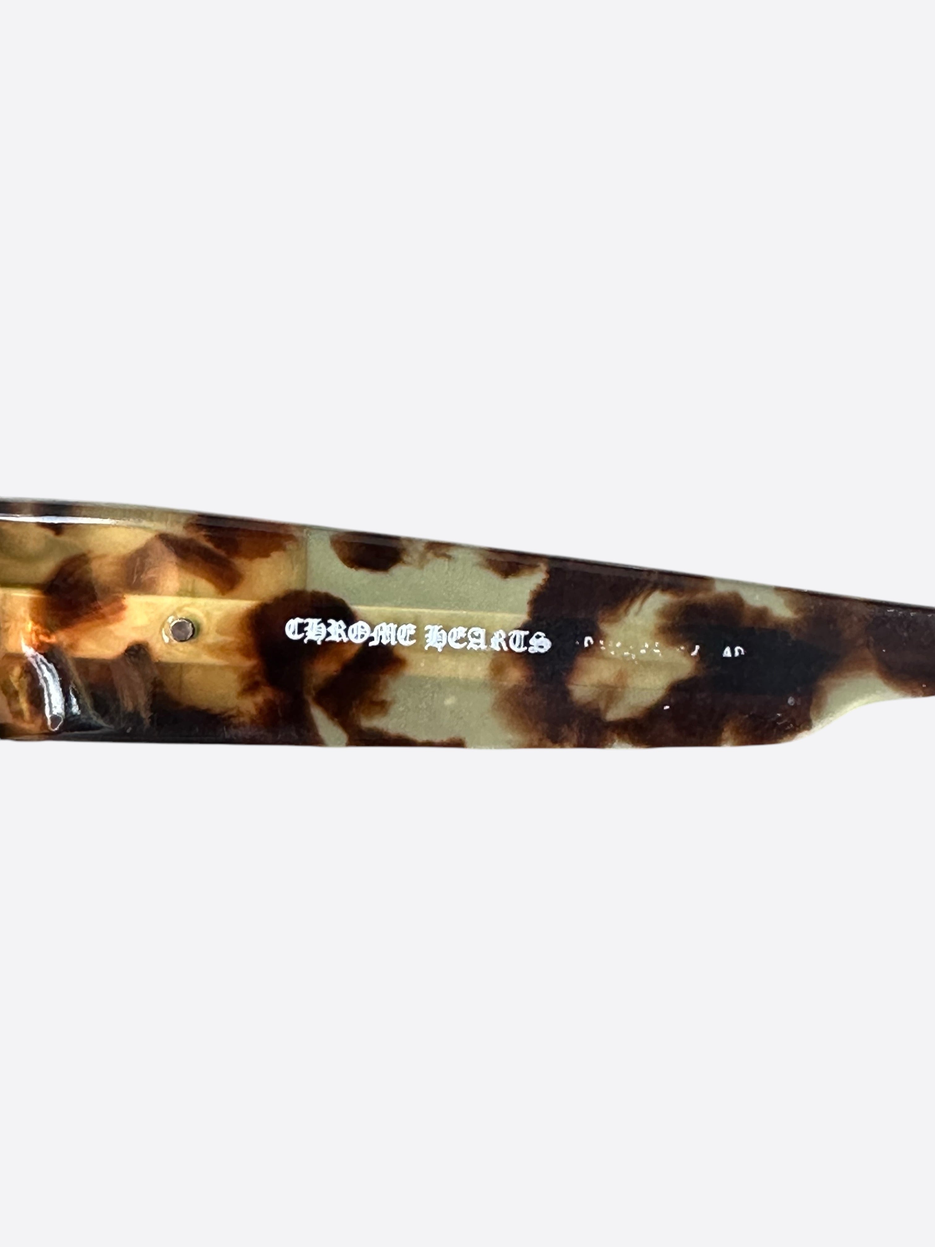 Chrome Hearts Brown Havana G Money Sunglasses for Men & Women - Luxury Designer Sunglasses for Fashion & Outdoor Activities