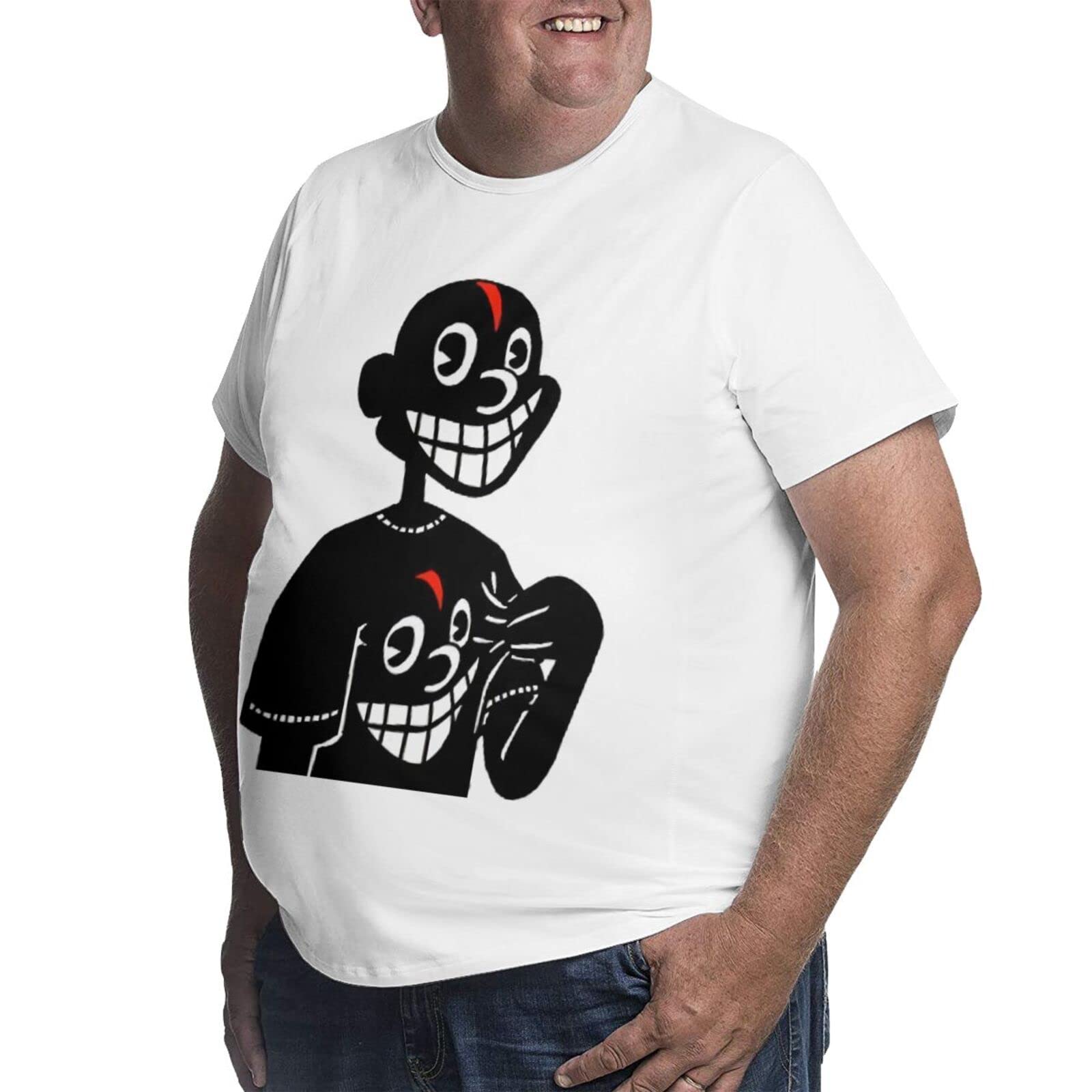 Lil Darkie Oversized Cotton T-Shirt for Men - Big & Tall Short Sleeve Tee - White Casual Streetwear Top for Concerts, Skateboarding & Everyday Wear