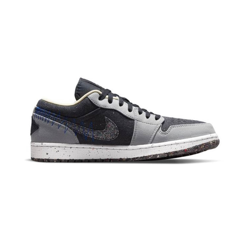 Air Jordan 1 Low SE Crater Black Grey Sneakers - Men's Basketball Shoes for Casual Wear & Street Style