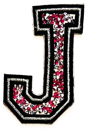 Pink Crystal Letter J