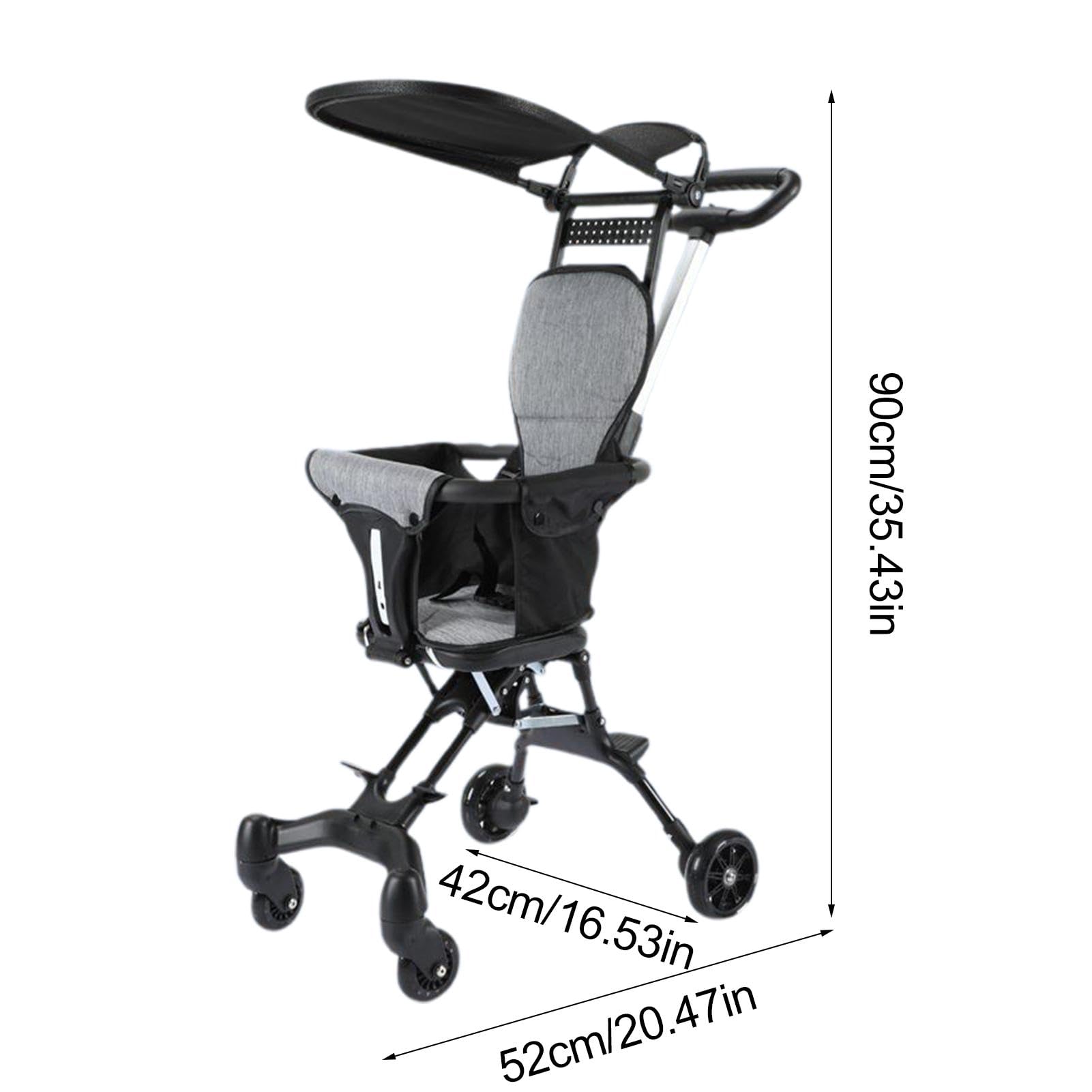 Lightweight Portable Toddler Stroller - Compact Travel Stroller for Airplane & Car Storage with Detachable Canopy | Perfect for Walking, Shopping & Family Trips