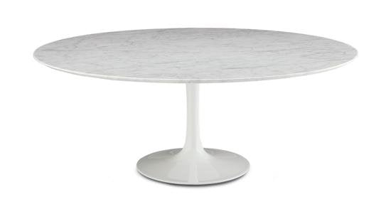 Eero Saarinen Tulip Table Oval Coffee Table 36 x 71 Inches - Mid-Century Modern Living Room Centerpiece for Stylish Home Decor