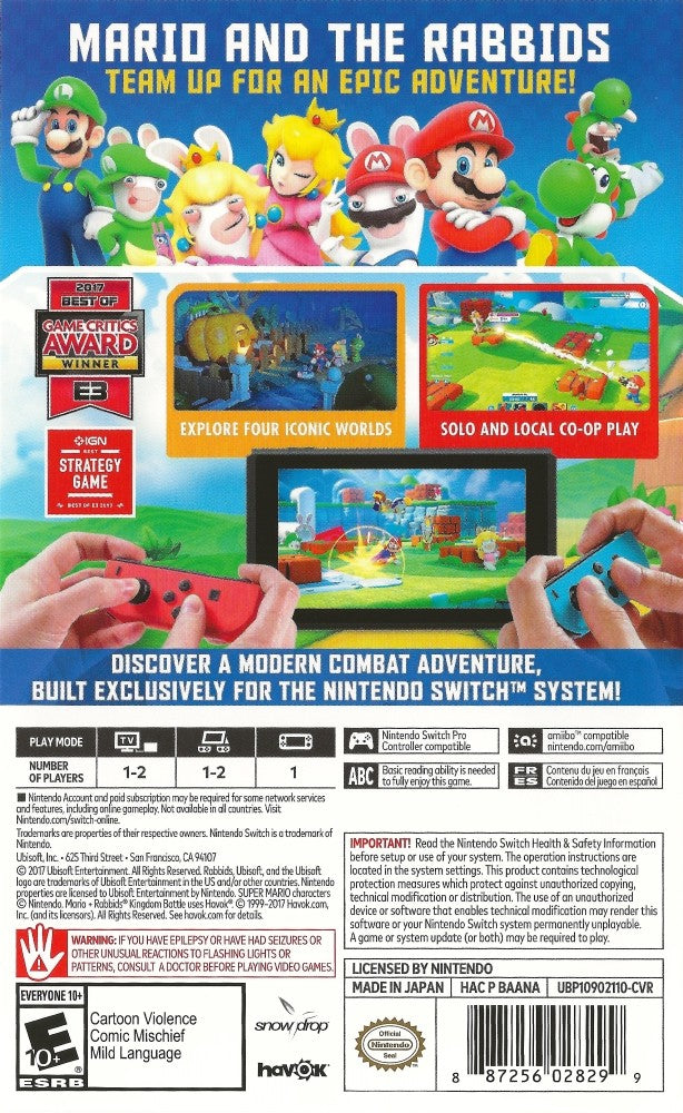 Mario + Rabbids: Kingdom Battle - Nintendo Switch Game | Fun Adventure Strategy for Kids & Adults | Perfect for Family Game Nights & Party Entertainment