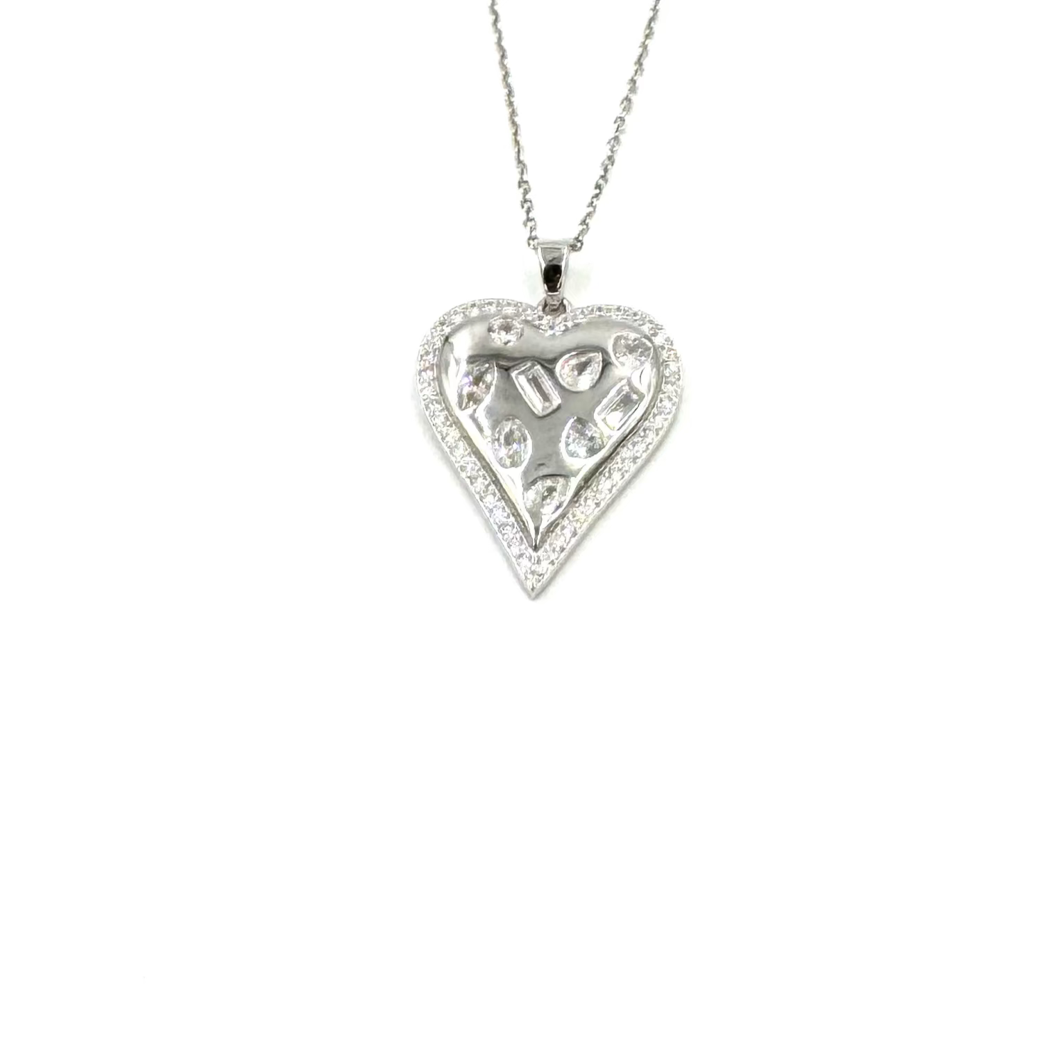 Ashley Gold Sterling Silver CZ Heart Pendant Necklace for Women - Elegant Jewelry Gift for Valentine's Day, Anniversary & Special Occasions