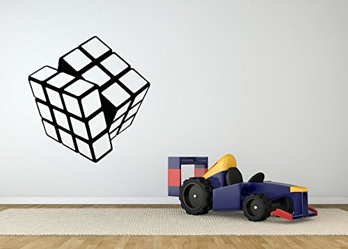 Large Wall Decal Sticker - Rubik's Cube Art Mural for Room Decor (AS845) | Perfect for Kids' Bedroom, Playroom & Office Spaces