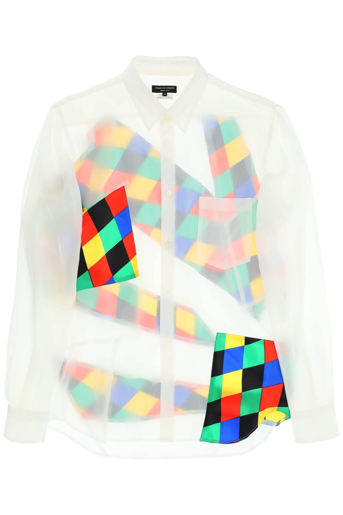 Comme des Garcons Homme Plus Semi-Transparent Patchwork Shirt - Stylish Designer Men's Fashion for Casual Wear & Street Style Outfits