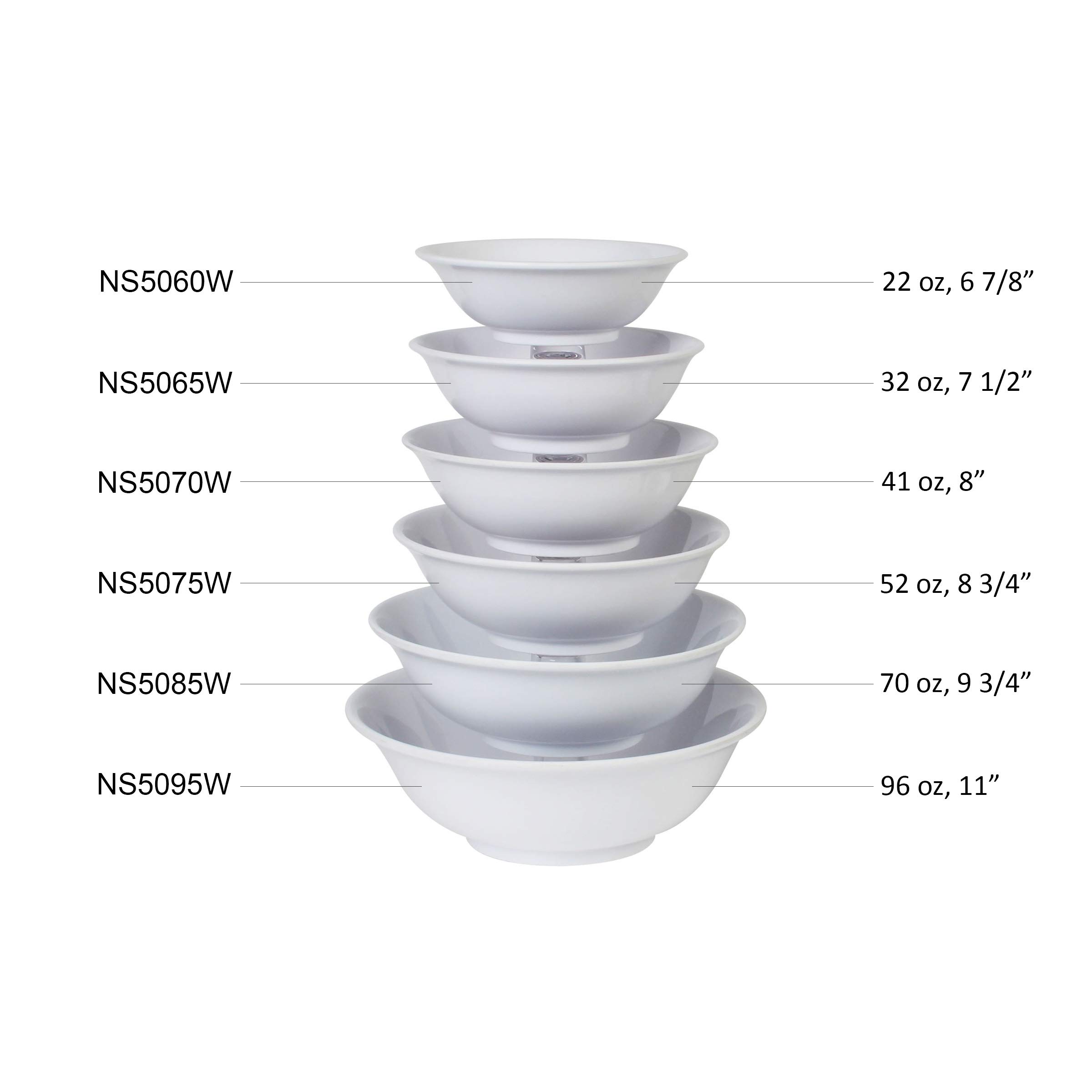 Premium White Melamine Dinnerware Set - 12-Pack 7.5 Inch 30oz Rimless Bowls | Durable, Lightweight & Shatterproof | Perfect for Restaurants, Picnics, Outdoor Dining & Catering Events