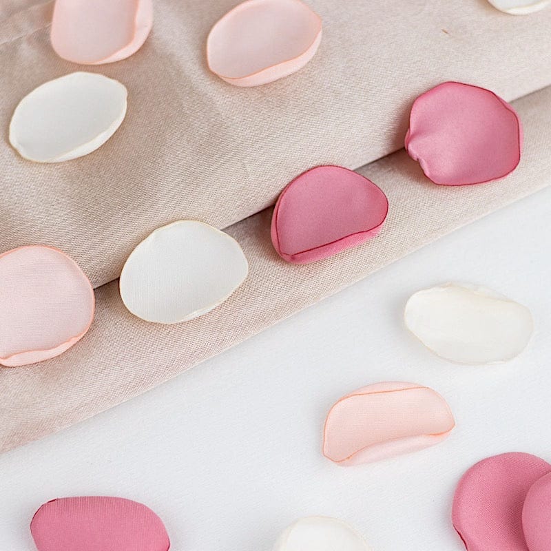 400 Silk Rose Petals - Matte Round Artificial Flowers for Wedding Decor, Table Scatter, Party Confetti - Perfect for Centerpieces, Aisle Decor & Romantic Events