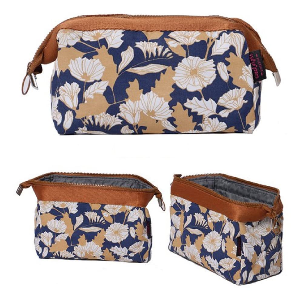 Aimers Women's Travel Toiletry Bag - Waterproof Cosmetic Makeup Organizer with Shaving Kit Storage, Portable Vanity Pouch for Women (Brown) | Perfect for Vacation, Gym, Camping & Business Trips