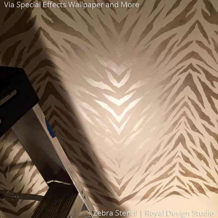 Zebra Stripes Allover Stencil - DIY Wall Art, Furniture Painting & Home Decor Stencil for Creative Projects - Perfect for Kids Rooms, Nursery Decor, and Animal Theme Parties