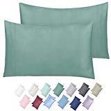 Luxury 600 Thread Count 100% Cotton Pillowcase Set of 2 - Hotel Quality Soft & Breathable for Standard & Queen Size Pillows - Perfect for Bedroom, Guest Room & Travel - Hunter Green